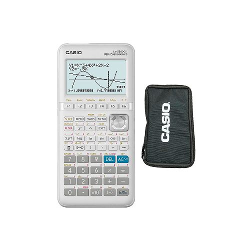 Calculadora Gráfica Casio FX-9860GIII P8790 | 2900 Funciones Color Blanco Incluye Estuche  