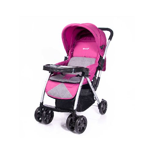 Coche Cuna Ebaby Blake P8811 | Incluye Mango Reversible Color Rosado GT1140RSD-W  