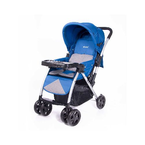 Coche Cuna Ebaby Blake P8811 | Incluye Mango Reversible Color Azul GT1140AZL-W  