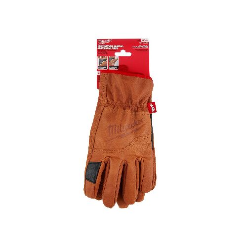 Guantes de Cuero Milwaukee P8753 | Talla L Color Café  con Negro  