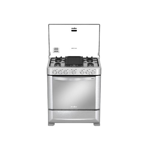 Cocina a Gas Mabe EM7640FX1 | 6 Quemadores 76 cm Grill Color Silver  