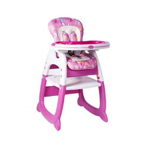 Silla de Comer Ebaby Merly P8811 | Niveles de Altura Graduable Color Rosado GT625-2ARSD-W  