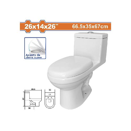 Inodoro Wadfow P8930 | 3.8L - 5.5L Color Blanco - CRECOS