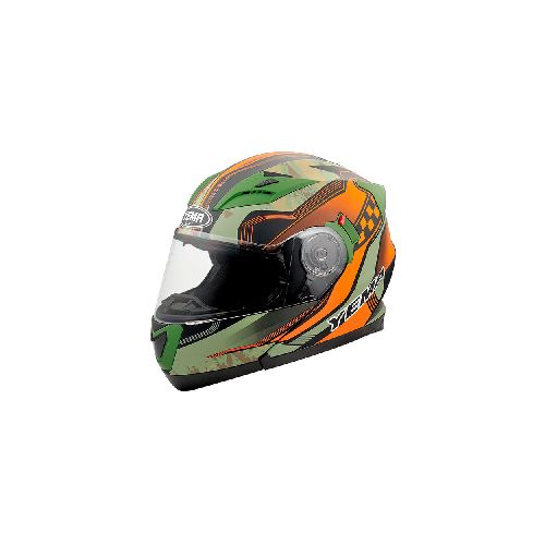 Casco Abatible Yema P8930 | Talla L Forro Extraible Color Verde  