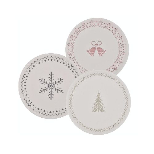 Plato Navidad DL Home Life NH22F4009-2B P8755 | 3 Piezas  