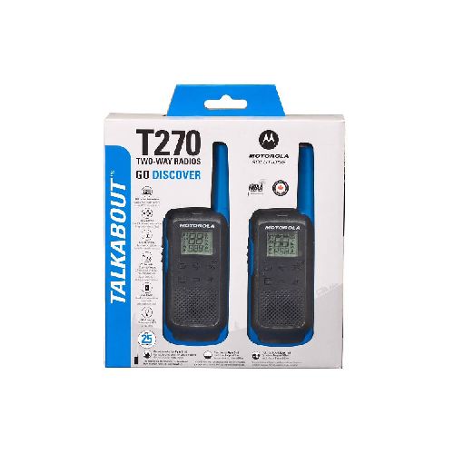 Walkie Talkie Motorola T270 P8776 | 2 Radios Color Azul  