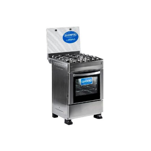 Cocina a Gas Continental Luisiana P8885 | 24" 4 Quemadores Color Plata  