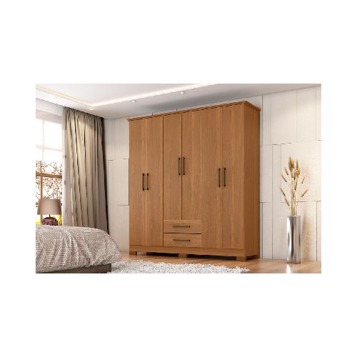 Ropero Mebel France P88572 | 6 Puertas 2 Cajones Color Cinamomo - CRECOS