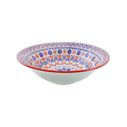 Mandalas Naranja & Azul Bowl Flores 23 cm  Pycca Home