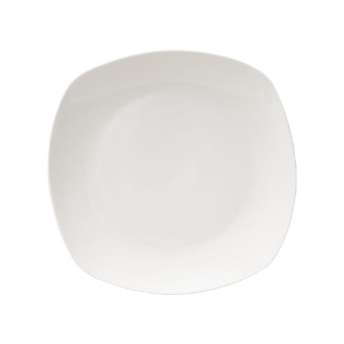 Basico Blanco Cuadrado Plato Tendido Cuadrado Beige 25 cm  Gourmet Table