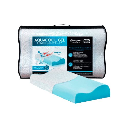 Almohada Simmons Aquacool Gel Cervical Luxury 60 x 40 cm  