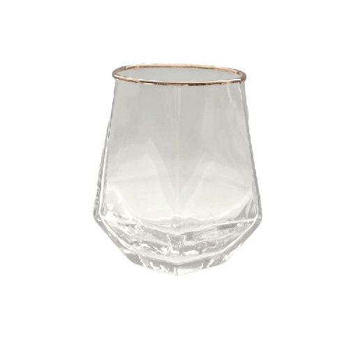 Vaso Clear Filos Dorados 9.5 x 6.5 cm  Pycca Home