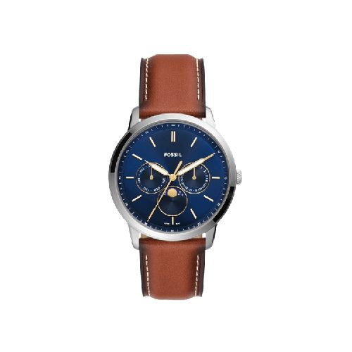 Reloj Multifunción Neutra Moonphase de Cuero  Fossil