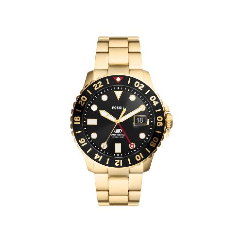 Reloj Fossil Blue GMT de Acero Inoxidable en Tono Dorado  