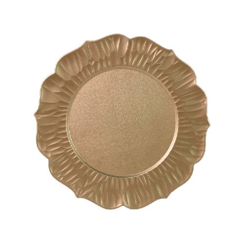 Plato Base Flor Dorado 33 x 33 x 2 cm  Santini