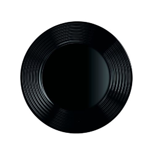 Harena Negro Plato Tendido 25 cm  Luminarc