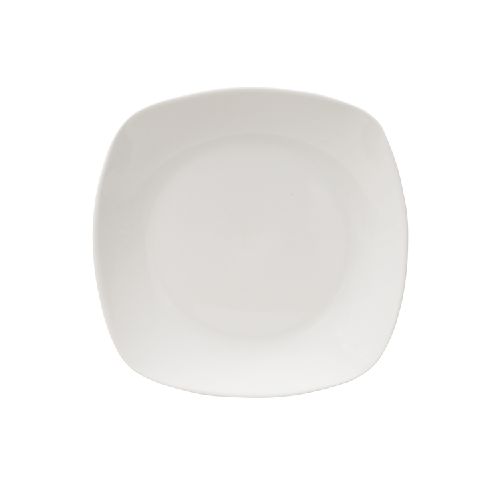 Basico Blanco Cuadrado Plato Postre Cuadrado Beige 19 cm  Gourmet Table