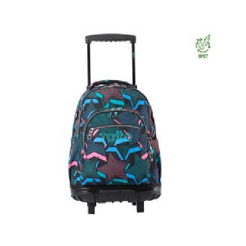 Mochila Con Ruedas Para Mujer Blanda Totto 25.48 Lt. Lety Black  Estampado Pc Renglon|RadioShark Ecuador