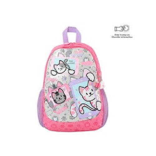 Mochila Infantil Para Niña Blanda Totto  Infantil Selfie Cat M 14.34 Lt. Estampado|RadioShark Ecuador