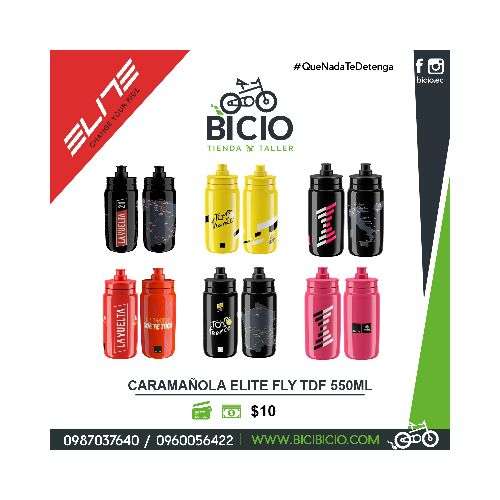 Caramañola Elite FLY TDF 550ml - Bicio tienda - taller de bicicletas