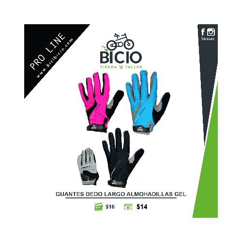 Guantes dedo largo adultos - Bicio tienda - taller de bicicletas