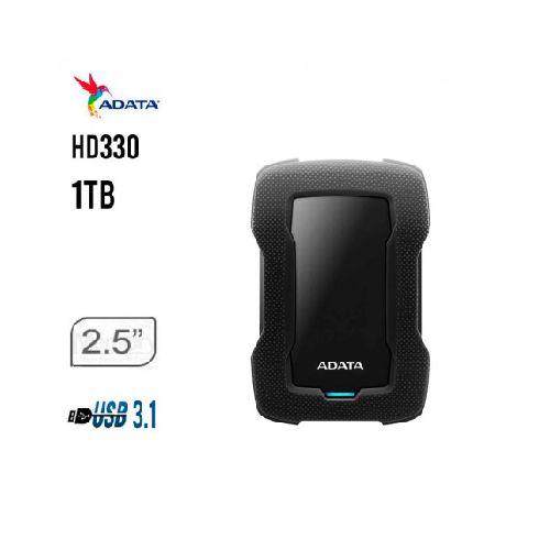 DISCO DURO EXTERNO ADATA 1TB HD330 USB 3.1 ANTISHOCK - SYSTEMarket