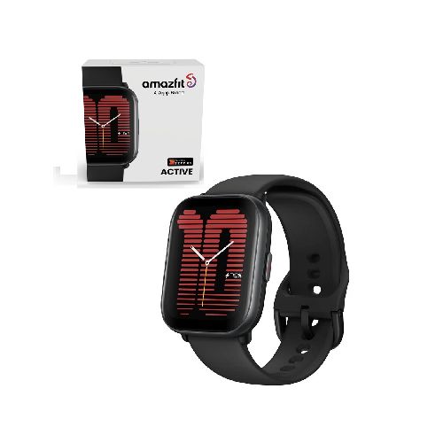 SMART WATCH AMAZFIT ACTIVE MIDNIGHT BLACK GPS BT 5.2 LLAMADAS BAT.300MAH AMOLED 1.75 5ATM 120MODO - SYSTEMarket