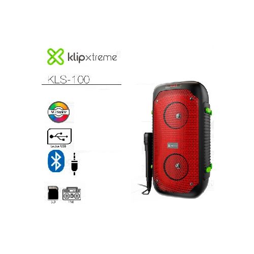 PARLANTE KLIPX XTREME KLS-100 BOOMFIRE BLUETOOTH LOUDSPKR FLAME LED PORTABLE - SYSTEMarket