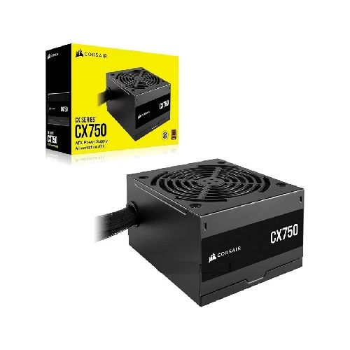 FUENTE DE PODER GAMING CORSAIR CX750 750W ATX 80 PLUS BRONZE VEN.120MM - SYSTEMarket