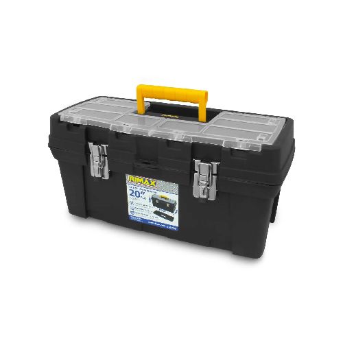 Caja de herramientas de 20 pulgadas con 2 compartimentos superiores, bandeja desmontable y ganchos metálicos de seguridad 1U - Kywi  MegaKywi – Ferretería – Hogar – Construcción