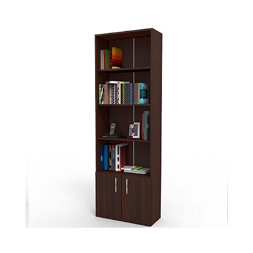 Biblioteca de melaminico con puertas de 183 cm x 60 cm x 25 cm 1U - Kywi  MegaKywi – Ferretería – Hogar – Construcción