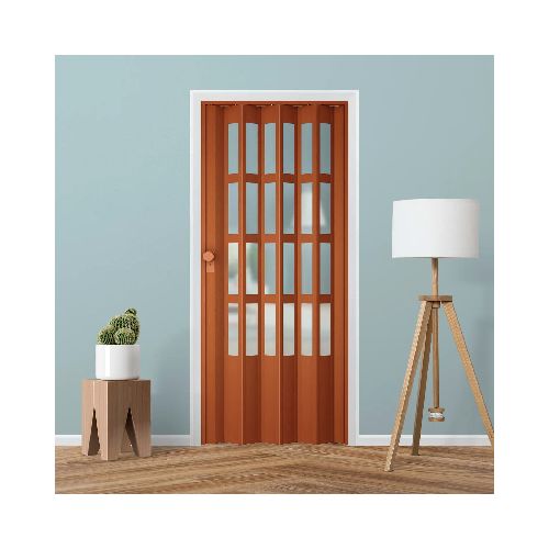 Puerta Plegable Lugano Caoba 90X2Mt - Kywi  MegaKywi – Ferretería – Hogar – Construcción