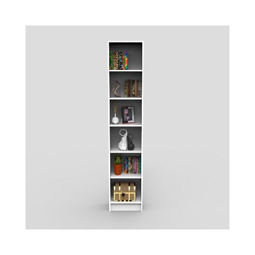 Biblioteca Andy 6 Niv Blanco 200X40X26 - Kywi  MegaKywi – Ferretería – Hogar – Construcción