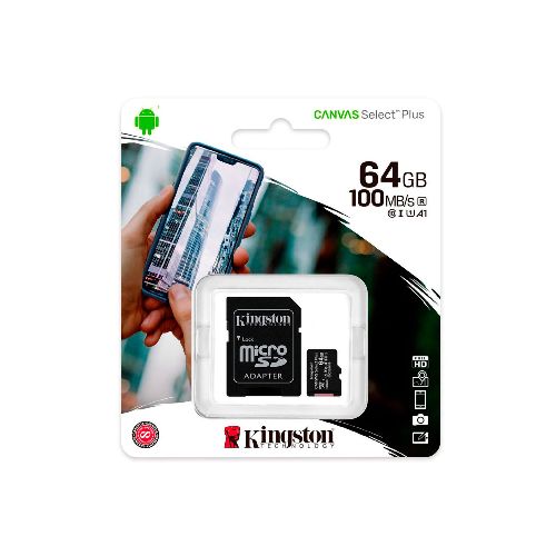 Memoria micro SD card 64GB, con velocidad Clase 10 A1; 100MB/s. - Kywi  MegaKywi – Ferretería – Hogar – Construcción