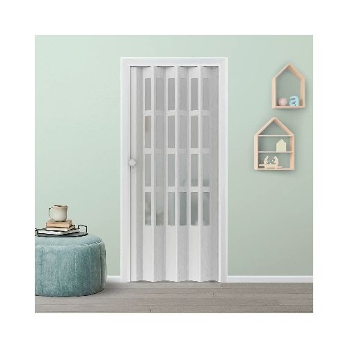 Puerta Plegable Lugano Blanca Finland 90X2Mt - Kywi  MegaKywi – Ferretería – Hogar – Construcción