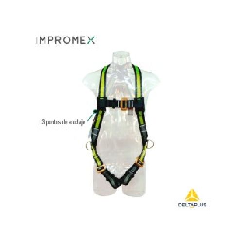 Impromex | Arnés Cuerpo Completo | 3 Puntos de anclaje | Delta Plus | Eslingar