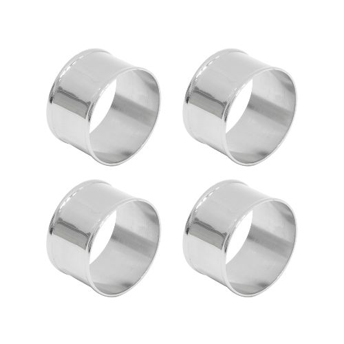 Anillo Porta Servilletas Navideña Plata Set 4 Piezas  