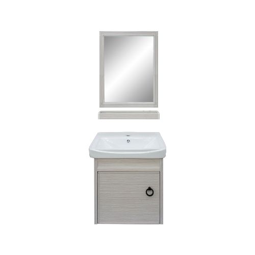 Mueble de Baño Aéreo Blanco con Espejo y Repisa 43x36cm