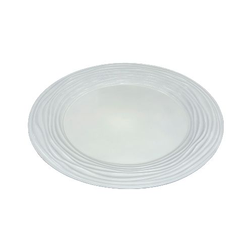 Porta Plato Blanco Ondas 33cm