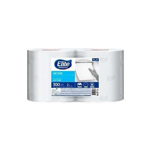 Toalla de Papel Una Hoja Plus 300m Paquete x2 | Elite en Promart