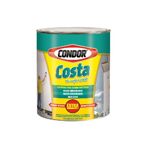 Pintura Látex Blanco 1L Costa | Condor: Frescura y Luminosidad para tus Espacios en Promart