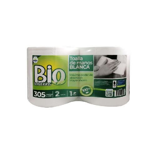 Toalla de Manos Blanca 305m | BioSolutions en Promart