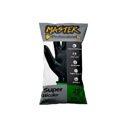 Guante Súper Bicolor C25 Negro/Verde | Master - Protección Versátil y Confort en Promart