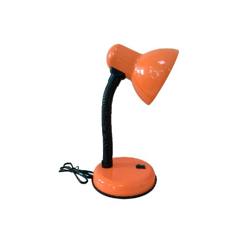 Lámpara de Escritorio E27 de 60W con Cuello Flexible | Metal y Plástico Naranja | Orange en Promart