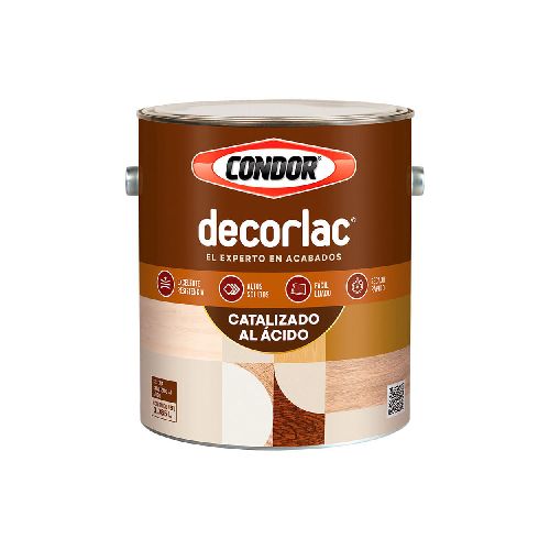 Laca Catalítica Decorlac Transparente Semi Mate 30-40 1 Galón | Condor: Acabado Profesional en Promart