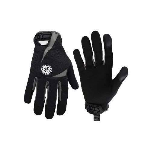 Guantes para Mecánica con Velcro Negro M | Cuero PU | General Electric: Comodidad y protección en Promart.ec en Promart