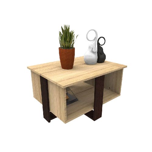 Mesa de Centro Moscú Maple/Wengue 40x69cm - Elegancia y Durabilidad en Promart