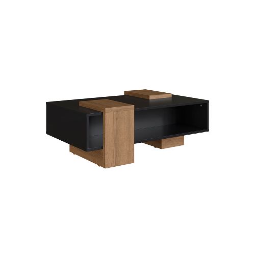 Mesa de Centro Sense Negro y Miel de Sense Moveis: Diseño Moderno y Funcional en Promart