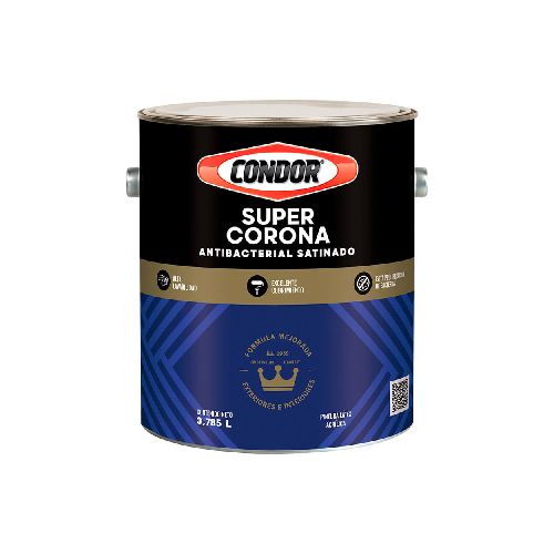 Pintura Látex Satinado Blanco 1GL Super Corona | Condor: Elegancia para tus Espacios en Promart