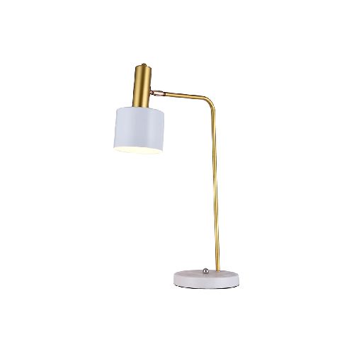 Lámpara de escritorio E27 en Dorado y Blanco - 15.5cm de Estilo Moderno | Home Delight en Promart